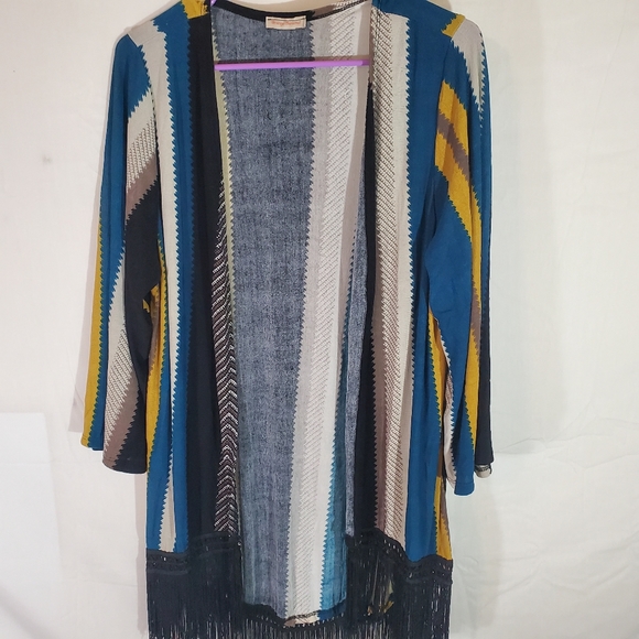 Orange Caramel Open Front Cardigan Size Medium - Picture 2 of 6